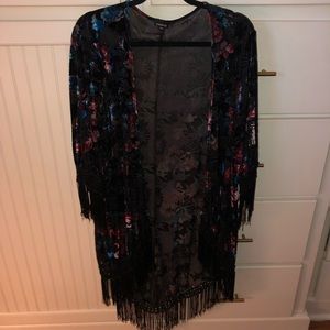 Torrid fringe shawl